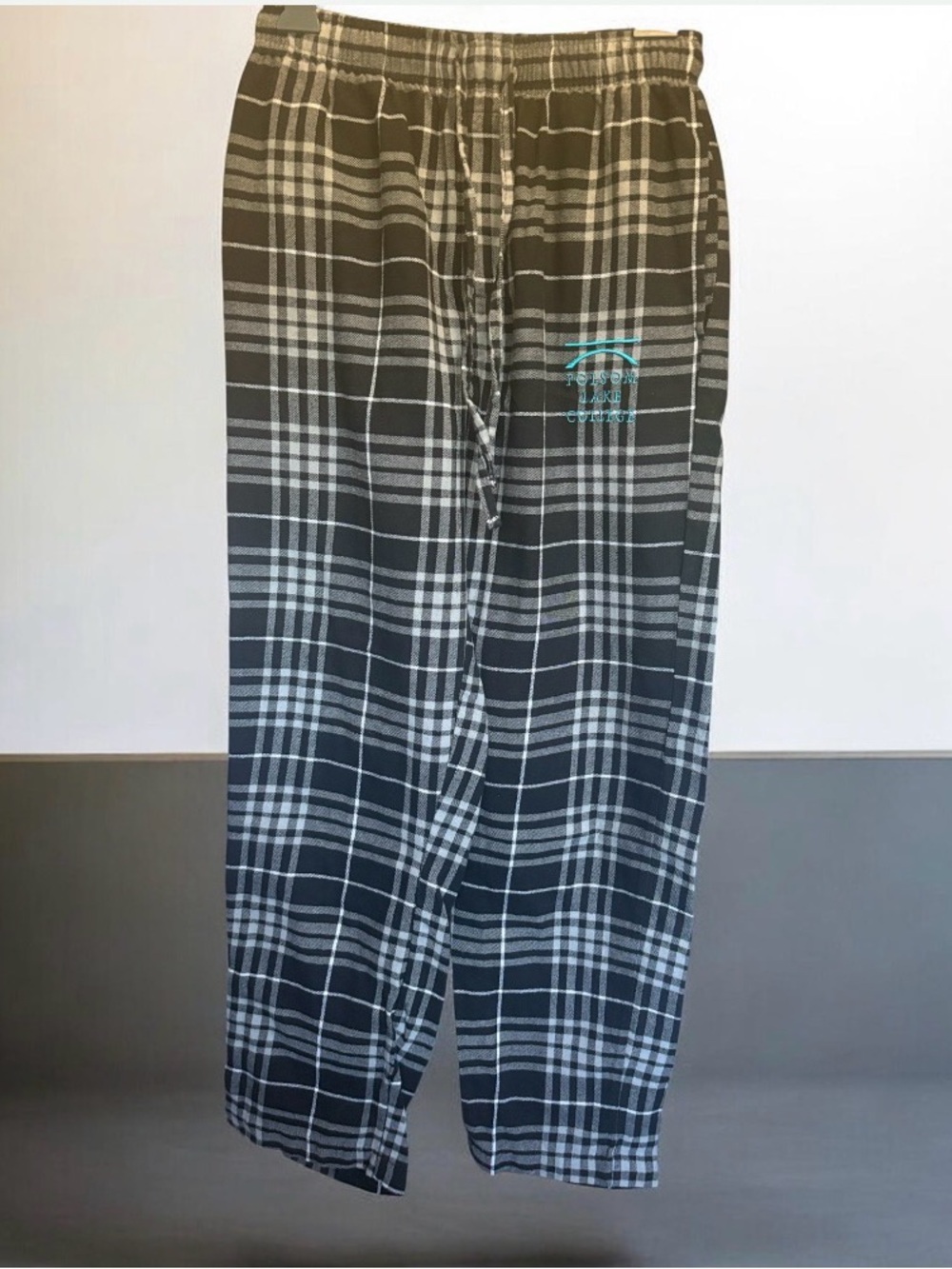Concepts Black & White Plaid Lounge Pants with Teal Logo